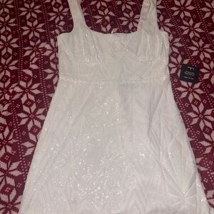 NWT lulus white sparkly dress